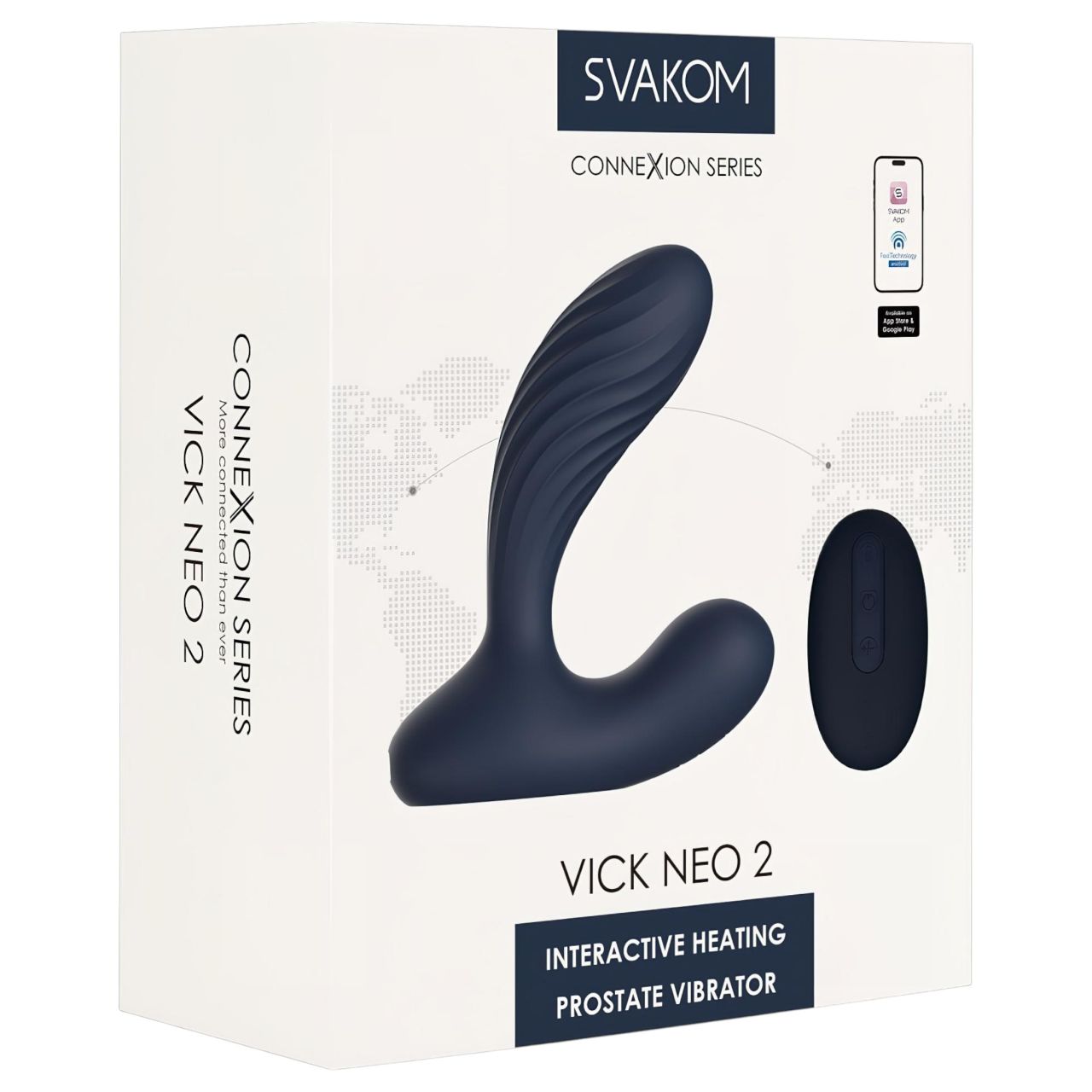 Svakom Vick Neo 2 - App-vezérelt análvibrátor (kék)