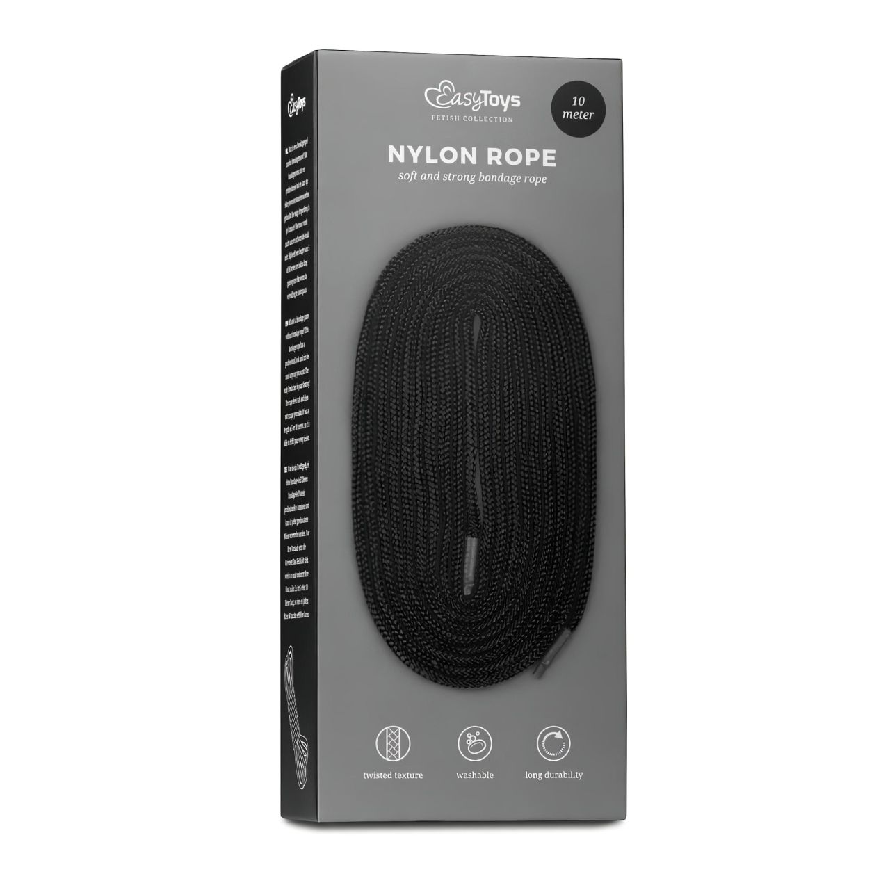 EasyToys Rope - bondage kötél (10 m, fekete) EasyToys Rope - bondage kötél (10 m, fekete)