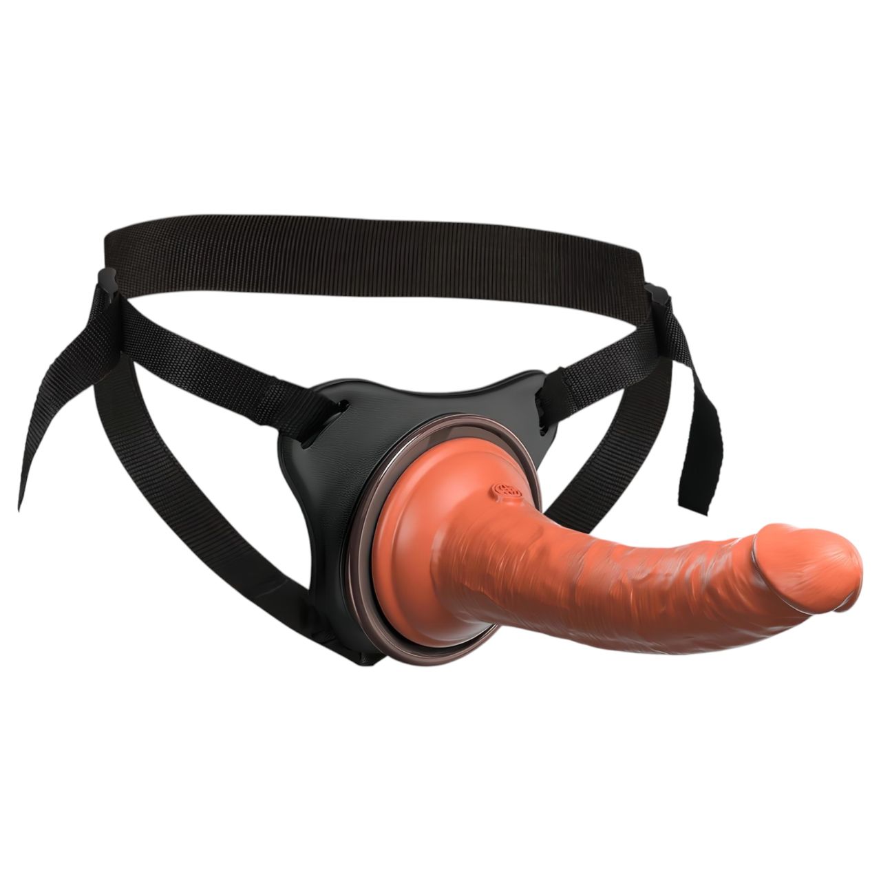 King Cock Elite Comfy - felcsatolható dildó hámmal (sötét testszínű)