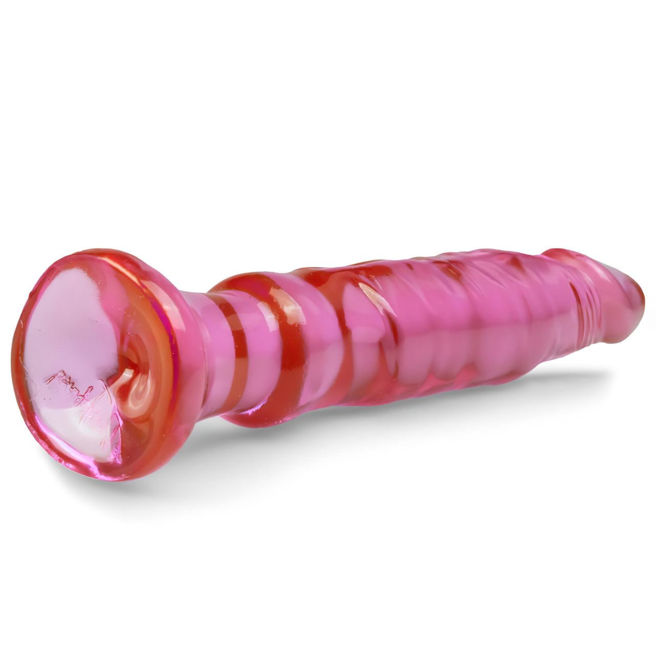 Crystal Jellies - tapadókorongos anál dildó (pink)