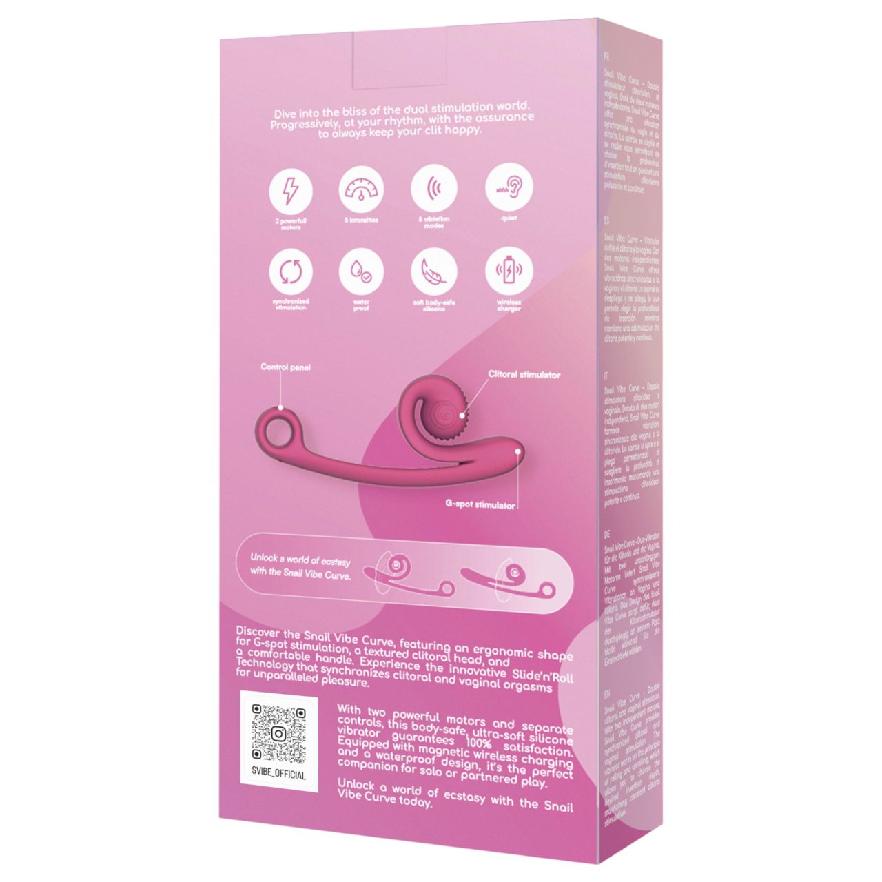 Snail Vibe Curve - 2in1 csikló vibrátor, csiklóizgató (pink) Snail Vibe Curve - 2in1 csikló vibrátor, csiklóizgató (pink)