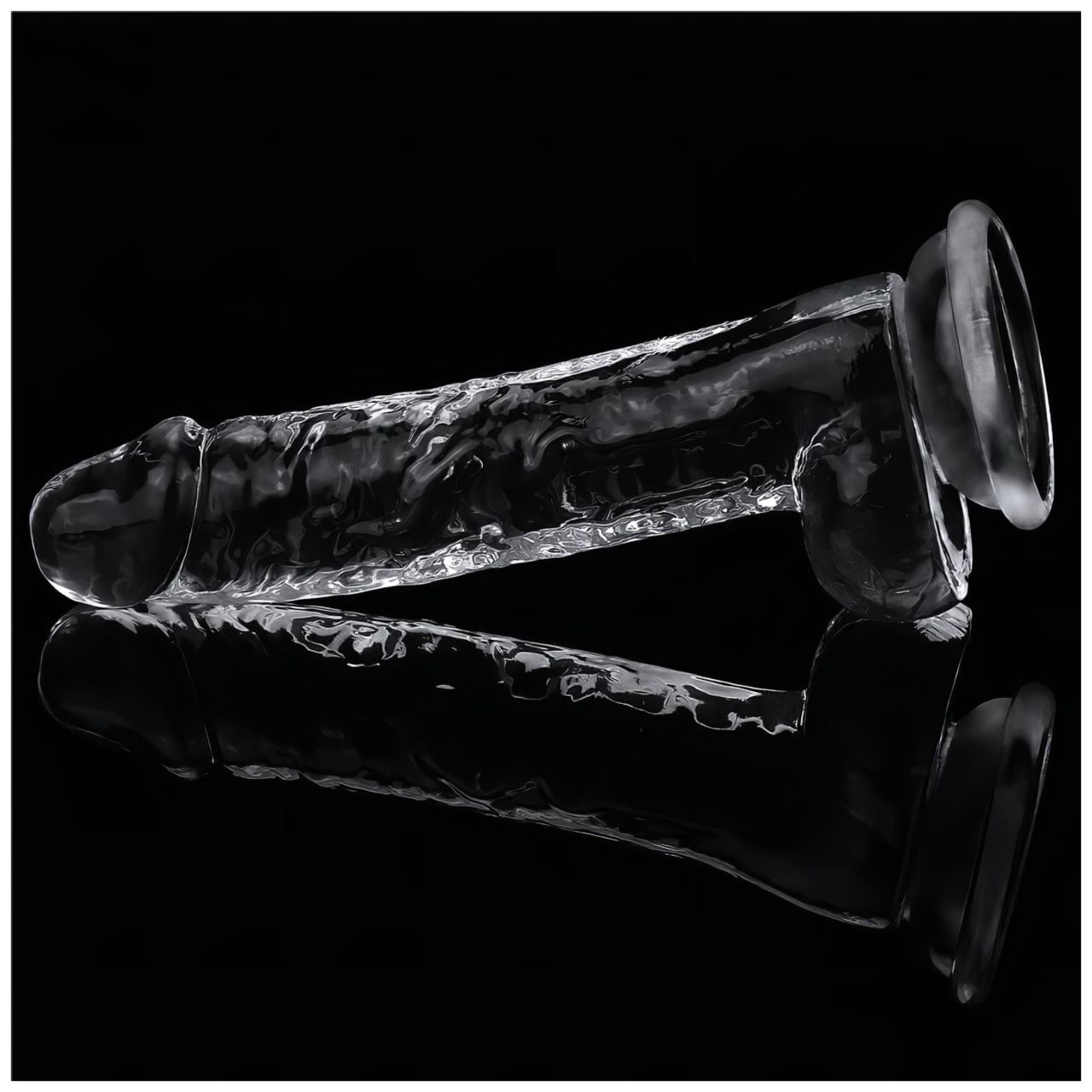 Lovetoy Flawless Clear - tapadókorongos dildó - 19 cm (átlátszó) Lovetoy Flawless Clear - tapadókorongos dildó - 19 cm (átlátszó)