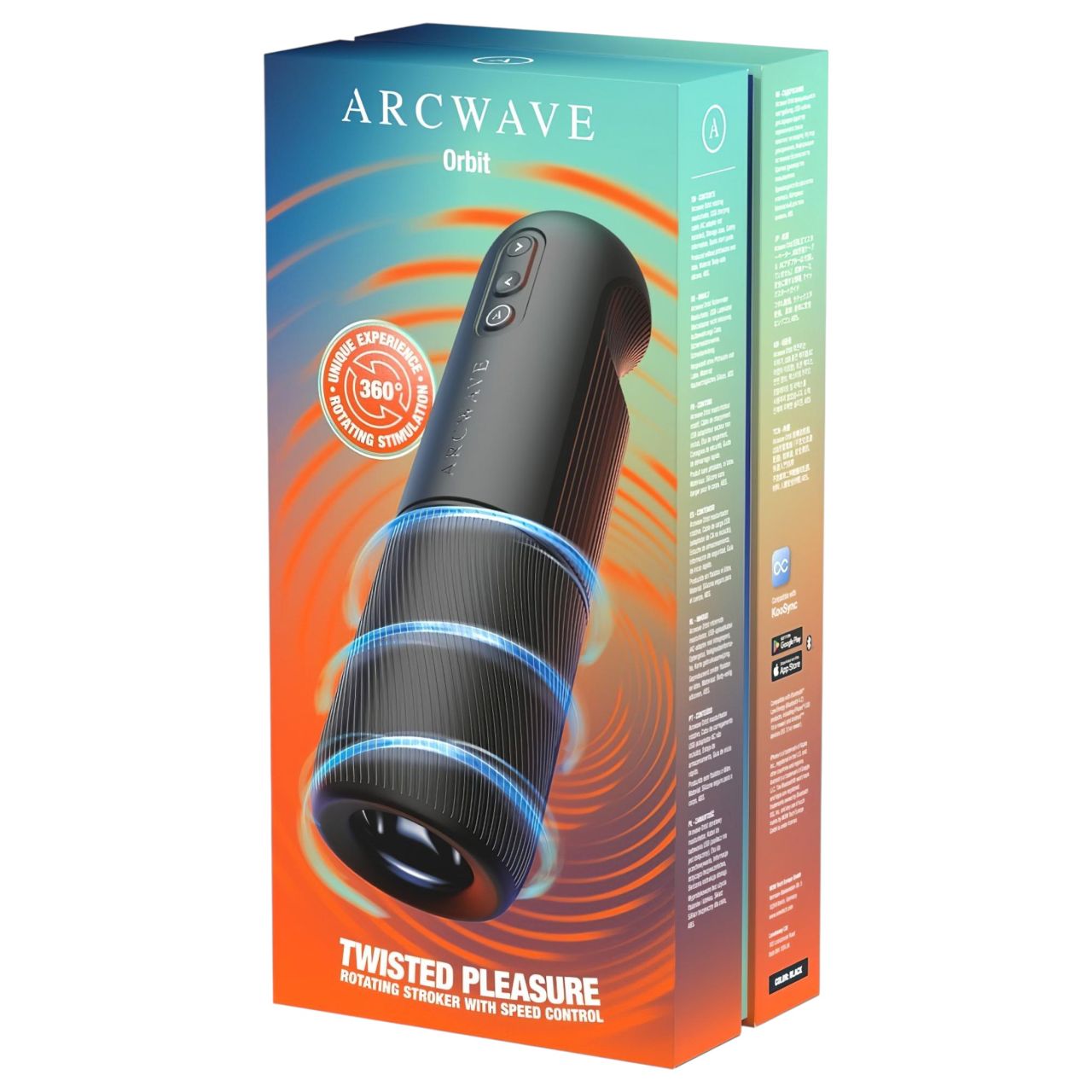 Arcwave Orbit - forgó maszturbátor férfiaknak (fekete)