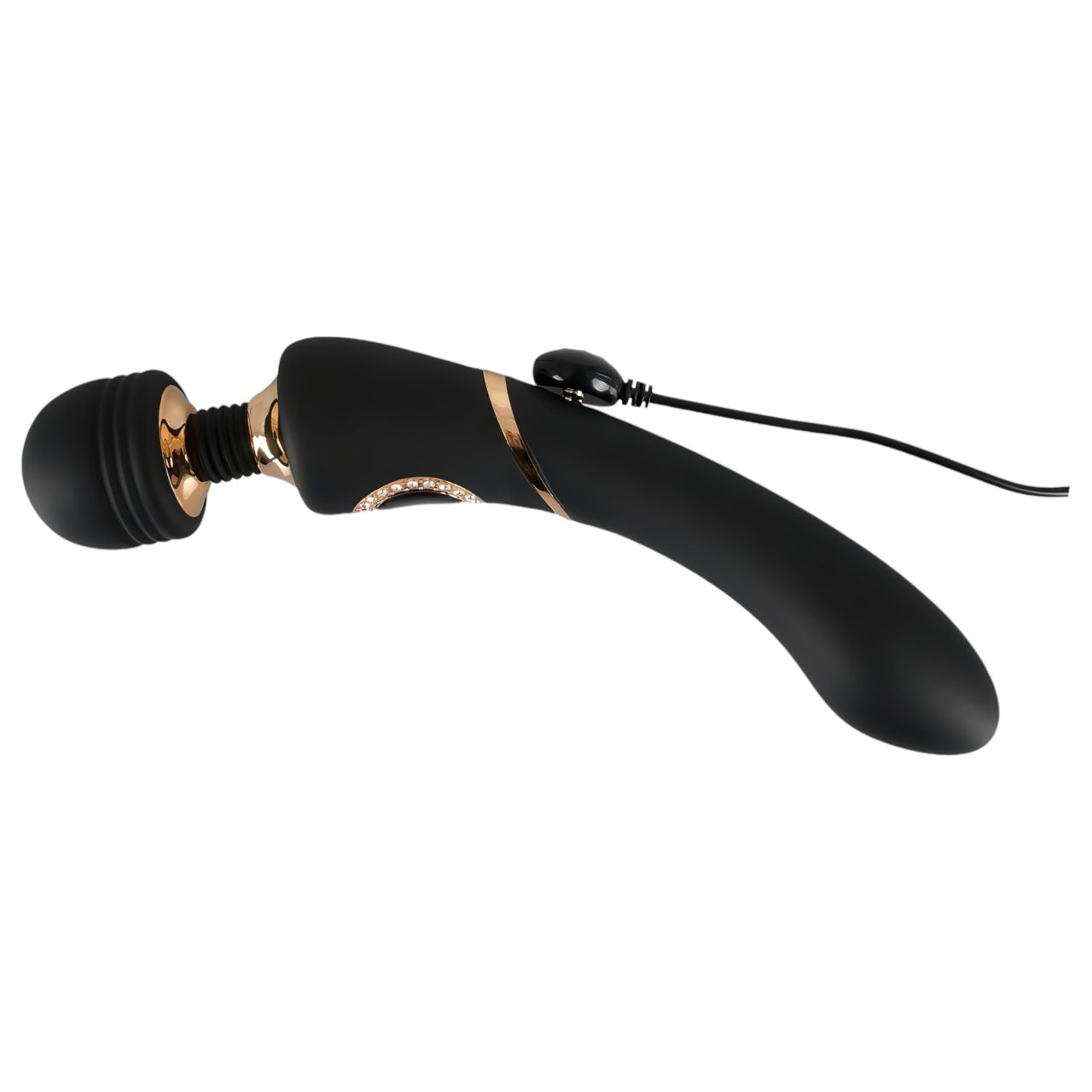 Cleopatra Wand - prémium masszírozó vibrátor strasszokkal (fekete) Cleopatra Wand - prémium masszírozó vibrátor strasszokkal (fekete)