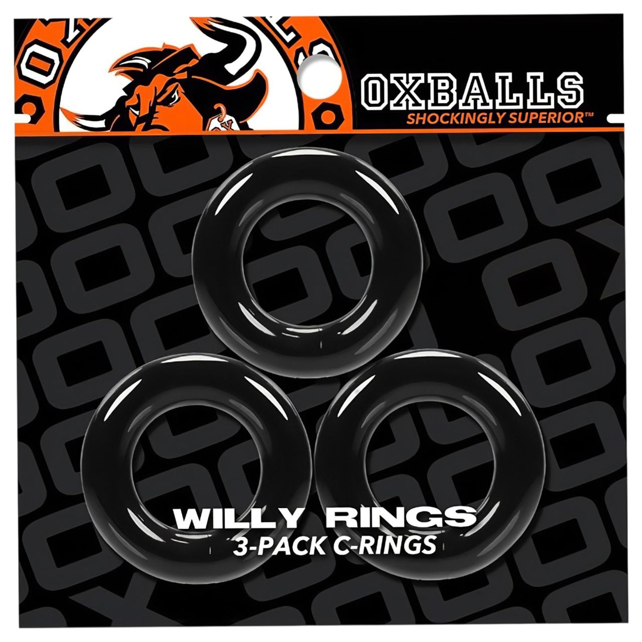 OXBALLS - péniszgyűrű trió (fekete) OXBALLS - péniszgyűrű trió (fekete)