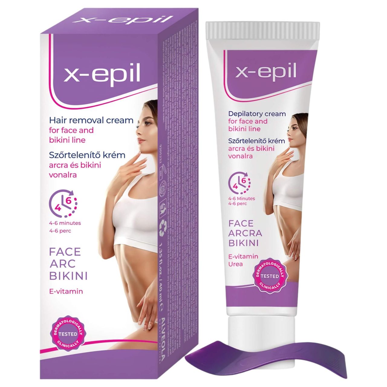 X-Epil - szőrtelenítő krém arcra/bikini vonalra (40 ml)