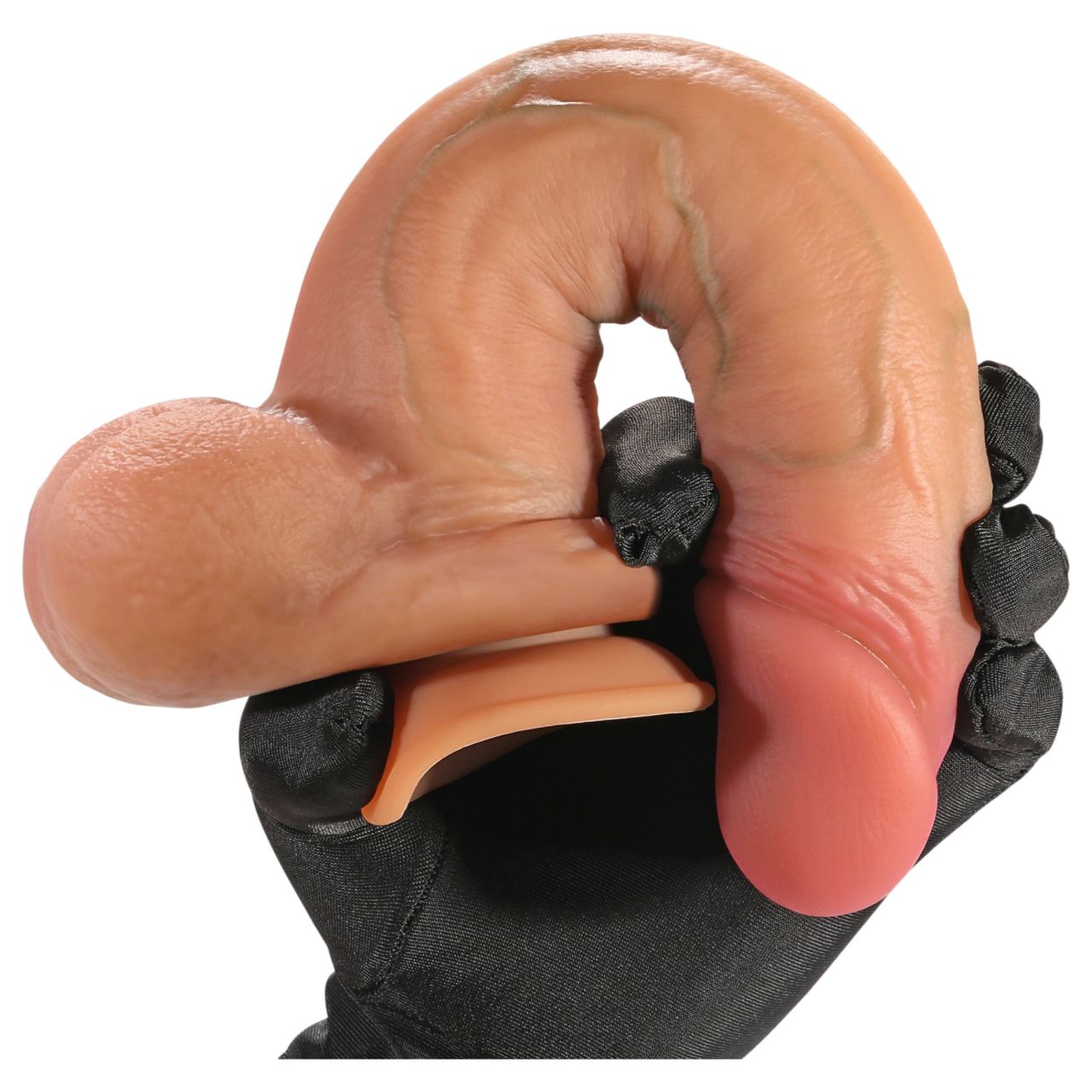FeelSkin - ultra realisztikus herés dildó - natúr (25 cm)