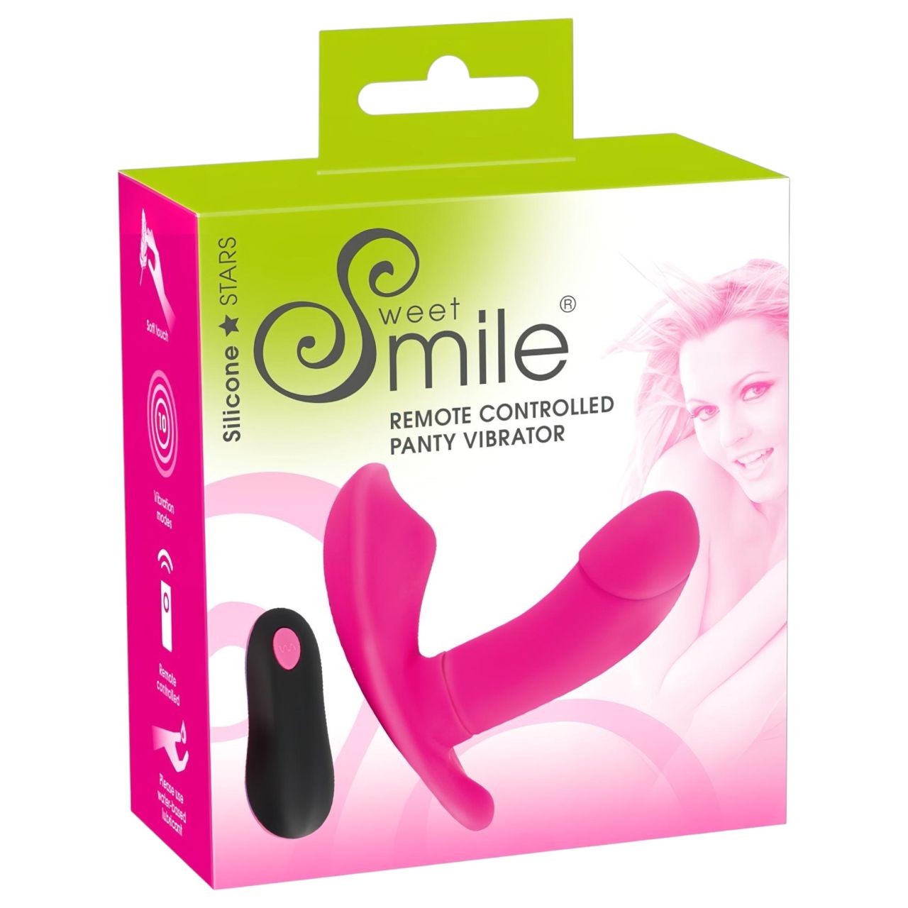 SMILE Panty - hordható akkus, rádiós vibrátor (pink)
