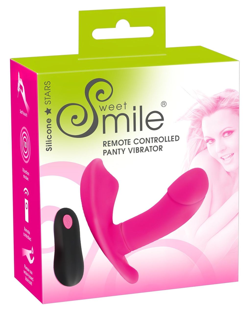 SMILE Panty - hordható akkus, rádiós vibrátor (pink)