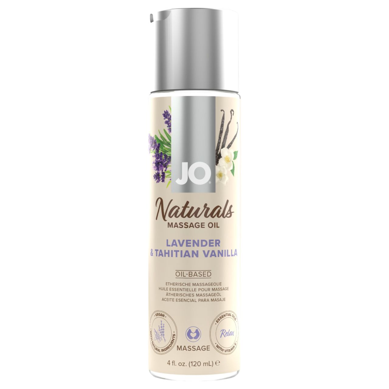 System JO - masszázsolaj - levendula-vanília (120 ml)