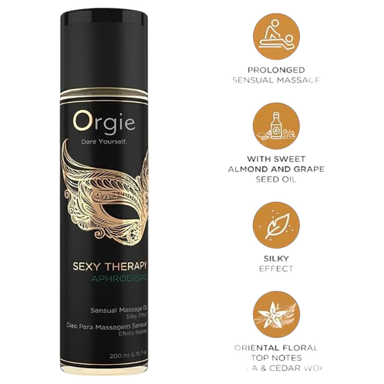 Orgie Aphrodisiac - érzéki masszázsolaj (200 ml)