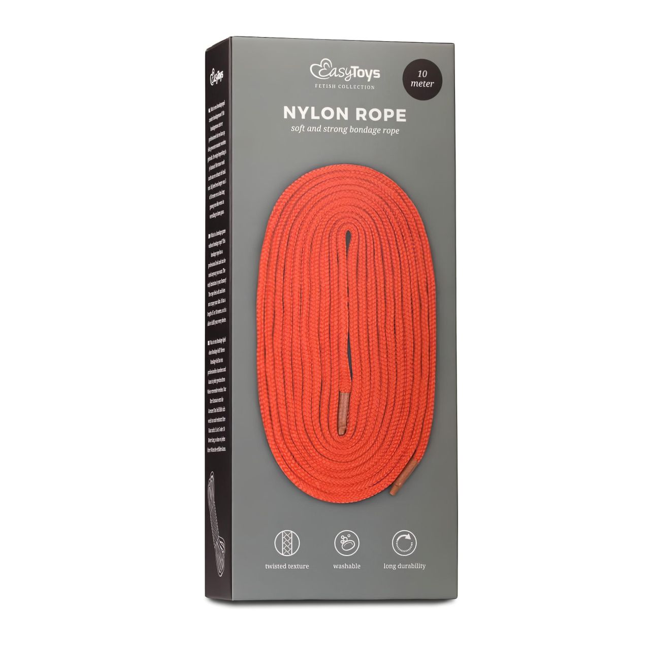 EasyToys Rope - bondage kötél (10 m, piros)