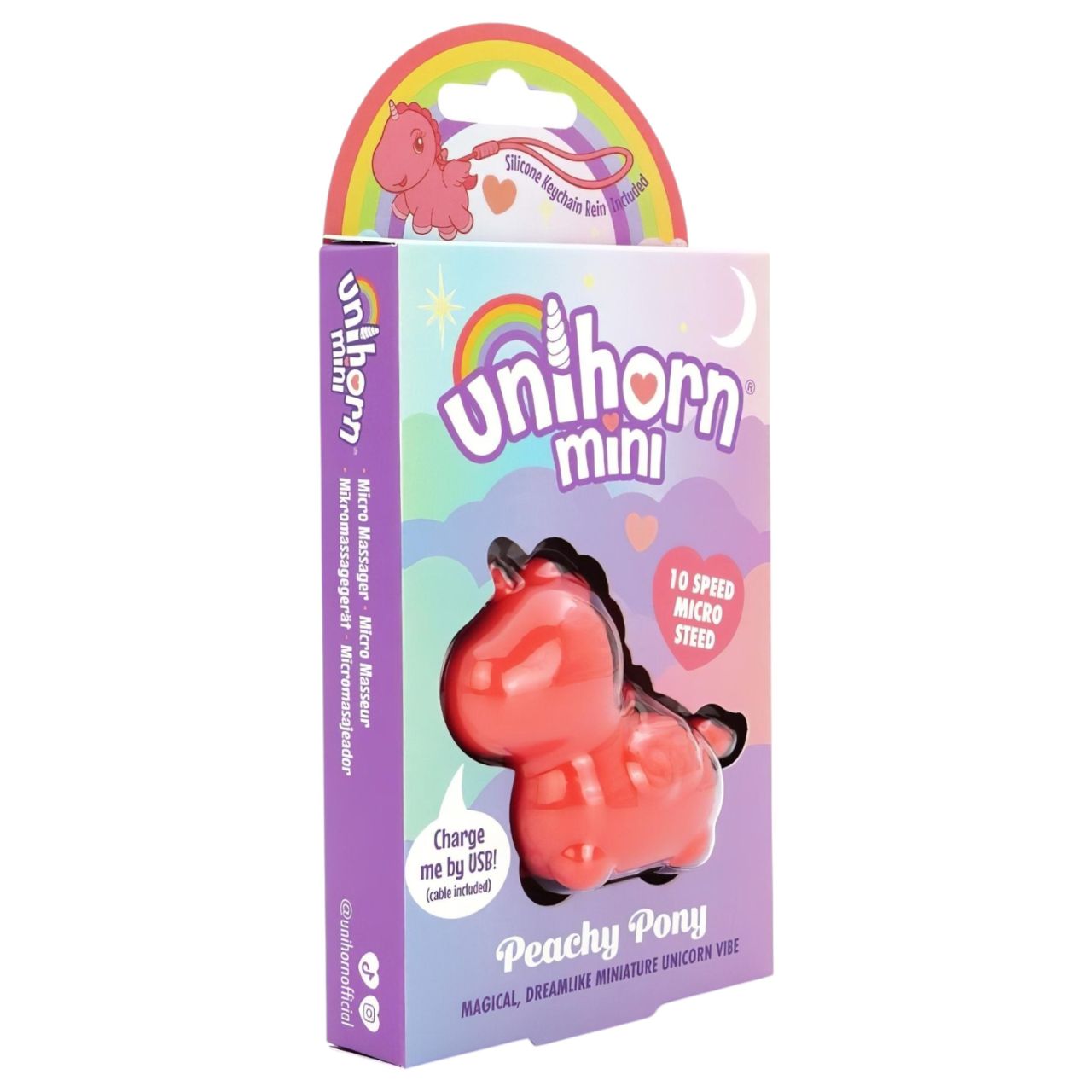 Unihorn - Mini csiklóizgató vibrátor (barack) Unihorn - Mini csiklóizgató vibrátor (barack)