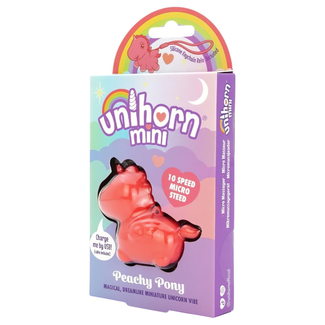Unihorn - Mini csiklóizgató vibrátor (barack) Unihorn - Mini csiklóizgató vibrátor (barack)