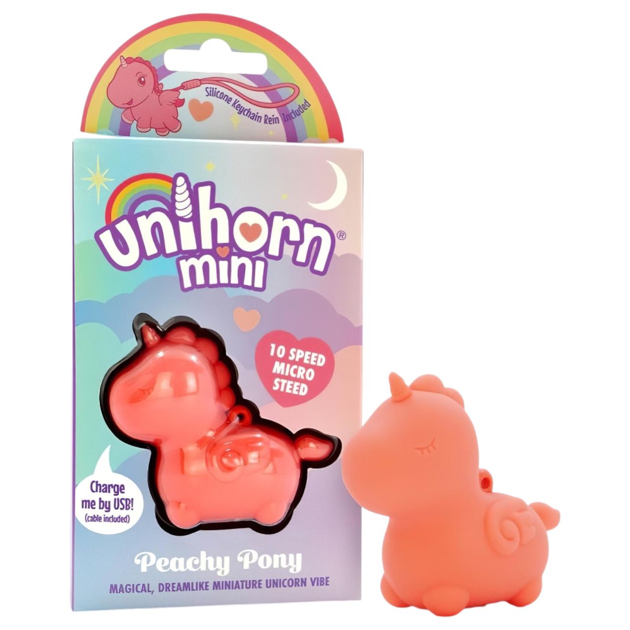 Unihorn - Mini csiklóizgató vibrátor (barack) Unihorn - Mini csiklóizgató vibrátor (barack)