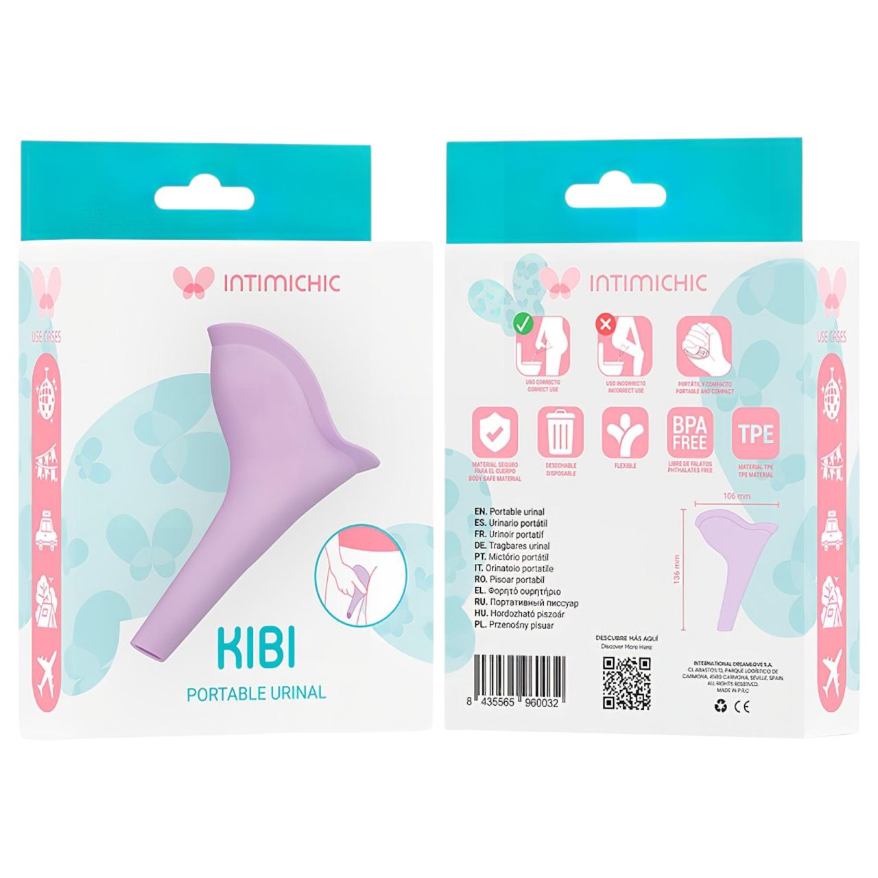 Intimichic Kibi - női pisilő tölcsér (lila)