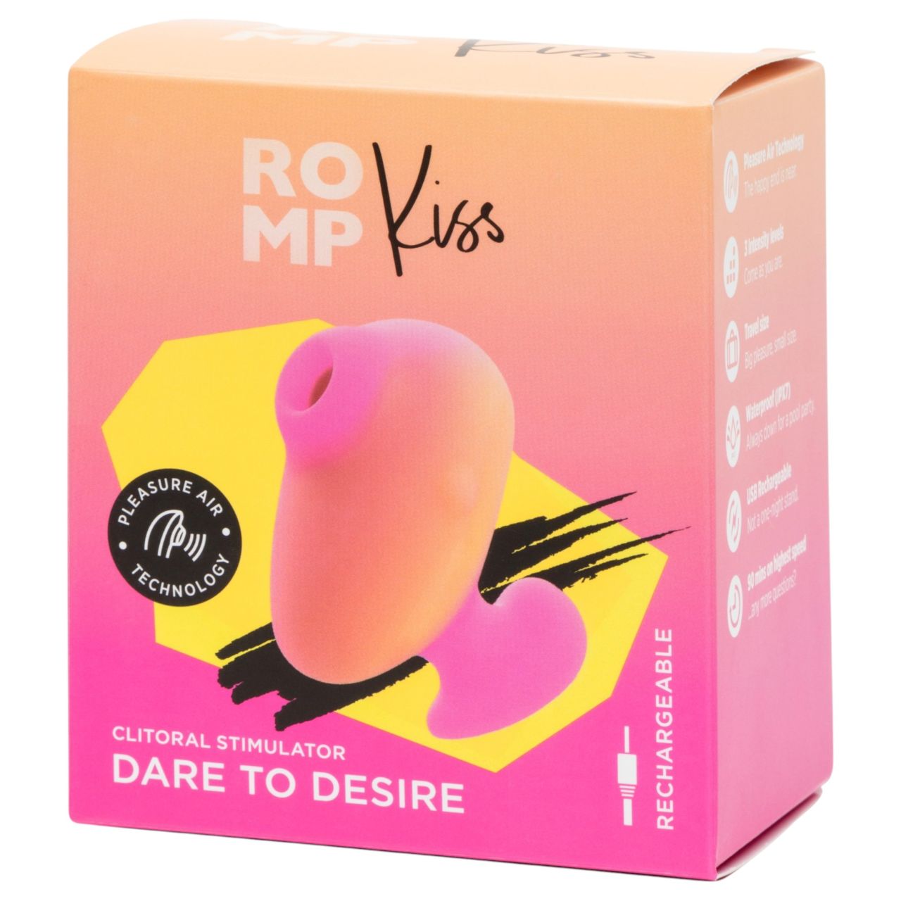 ROMP Kiss - léghullámos csiklóizgató (rózsaszín) ROMP Kiss - léghullámos csiklóizgató (rózsaszín)