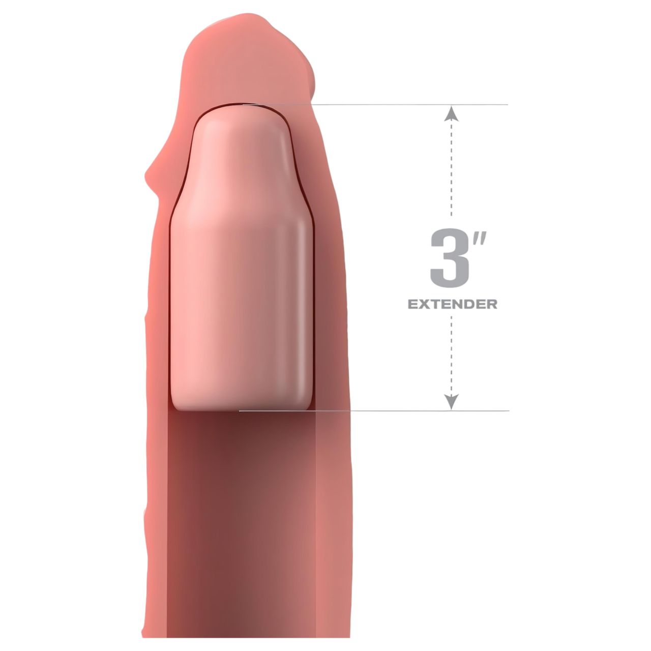 Pipedream - X-TENSION Elite 3 - méretre vágható péniszköpeny (testszínű)