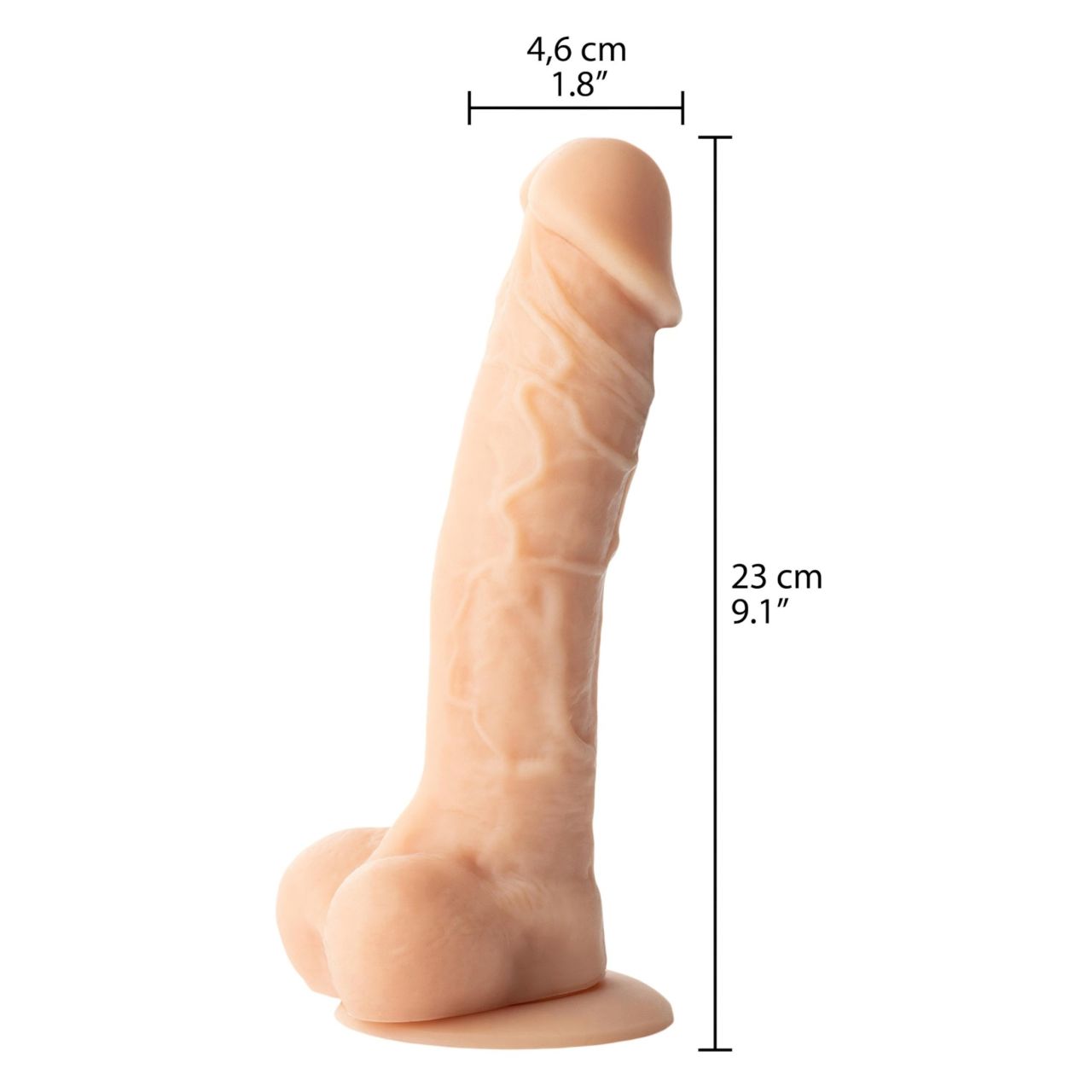 Willie City Luxe - élethű szilikon dildó (testszínű) - 23 cm Willie City Luxe - élethű szilikon dildó (testszínű) - 23 cm
