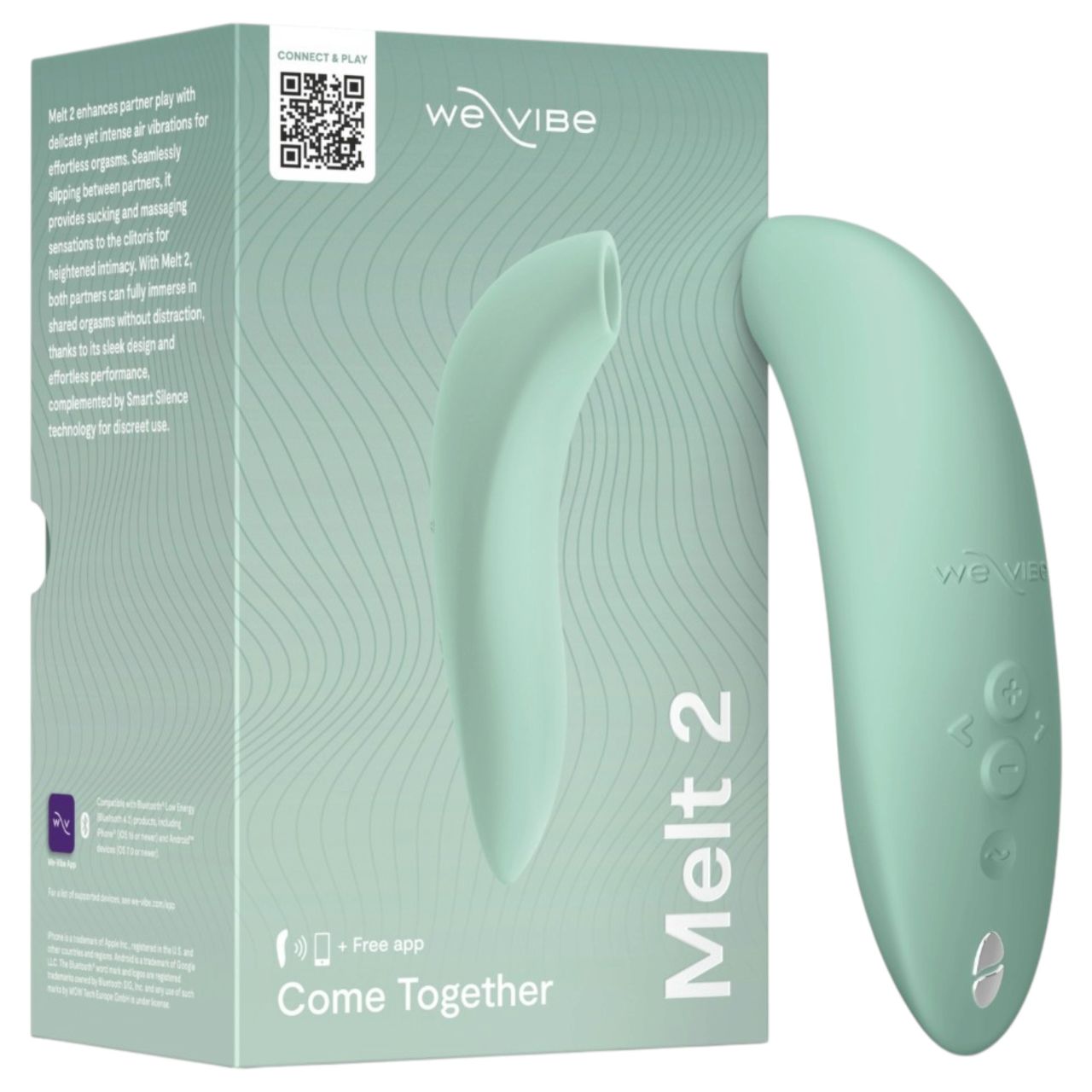 We-Vibe Melt 2 - App-vezérelt léghullámos csiklóizgató (türkiz)