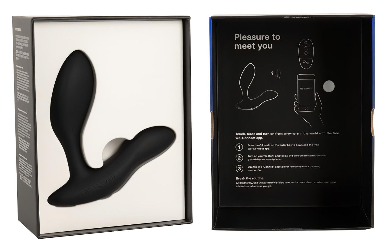 We-Vibe Vector+ - App-vezérelt análvibrátor (fekete)