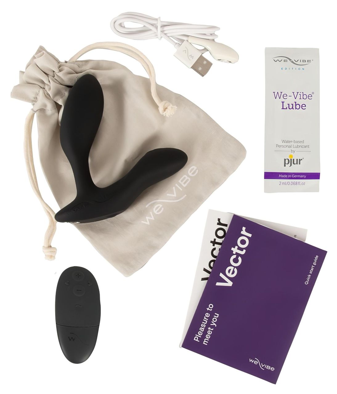 We-Vibe Vector+ - App-vezérelt análvibrátor (fekete)