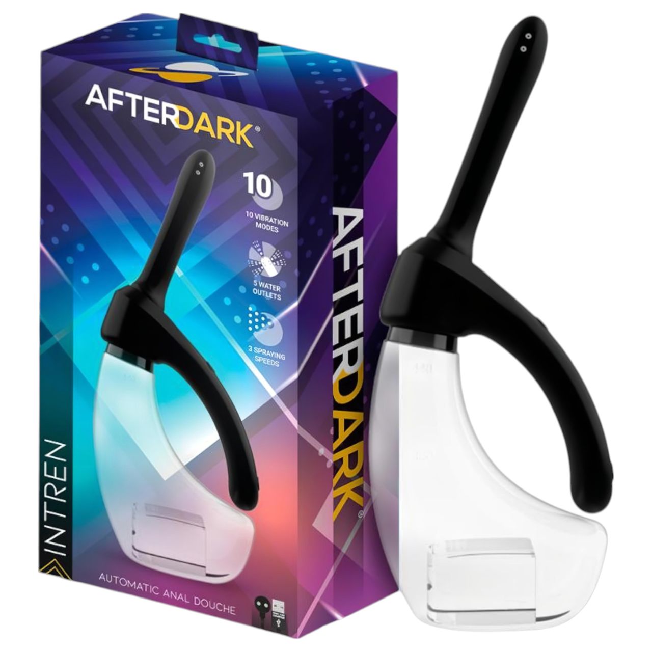 Afterdark - automata, vibrációs anál tisztító és intim zuhany (átlátszó) Afterdark - automata, vibrációs anál tisztító és intim zuhany (átlátszó)