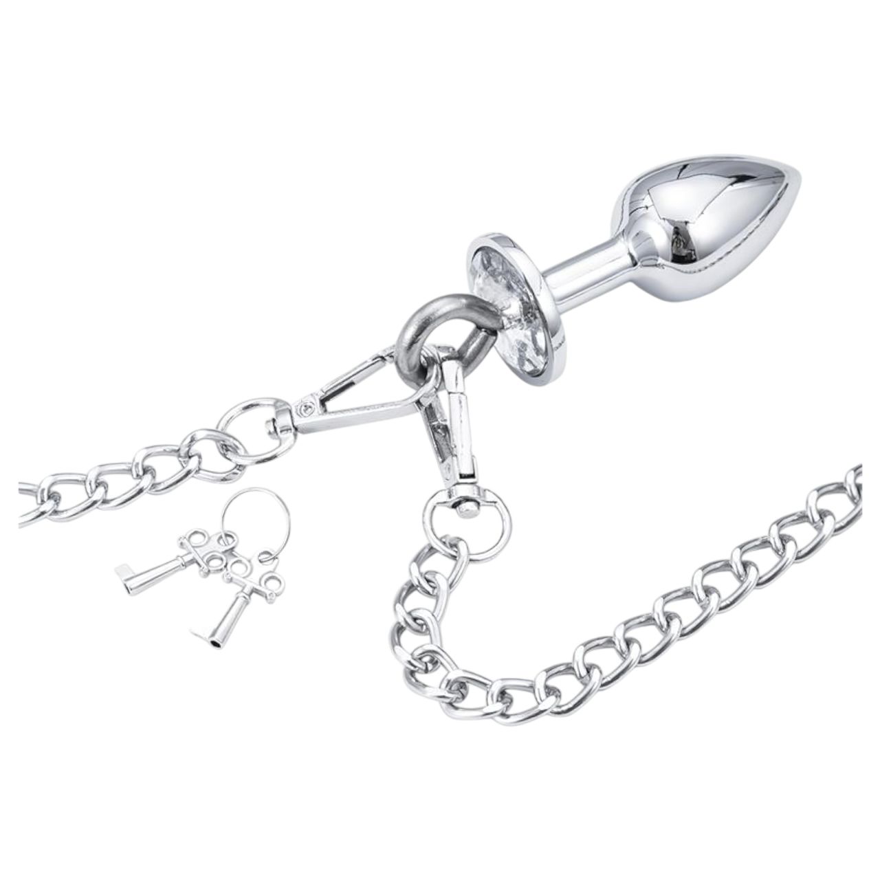 LateToBed BDSM - bilincsek anál pluggal (ezüst) LateToBed BDSM - bilincsek anál pluggal (ezüst)