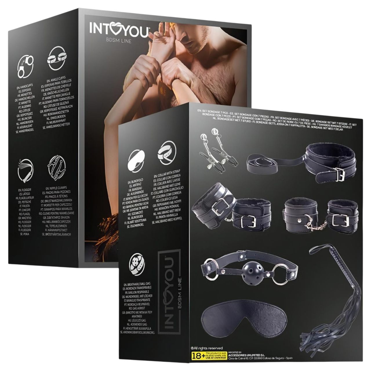 INTOYOU - BDSM kezdő szett - 7 részes (fekete) INTOYOU - BDSM kezdő szett - 7 részes (fekete)