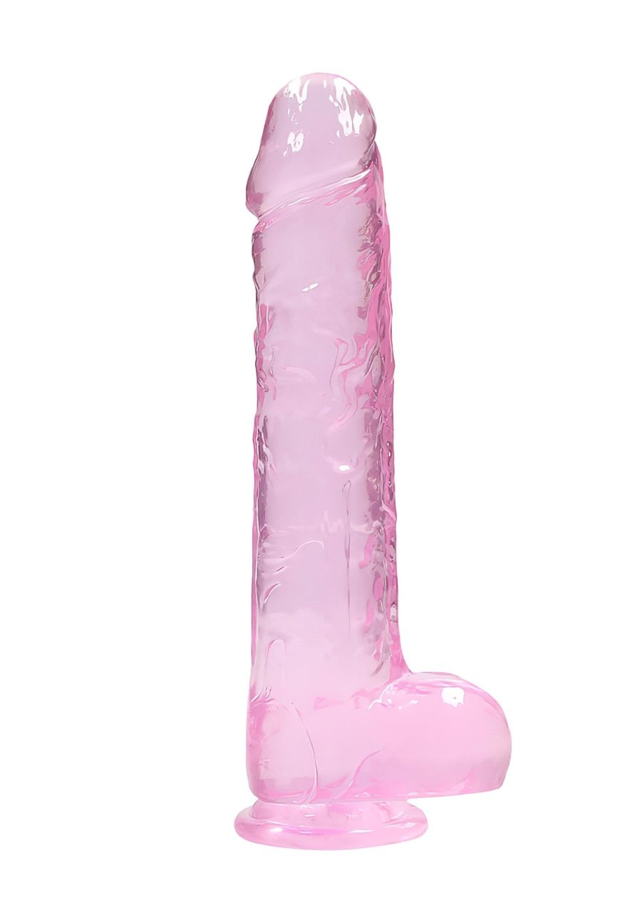RealRock - átlátszó élethű dildó (pink, 22 cm) RealRock - átlátszó élethű dildó (pink, 22 cm)