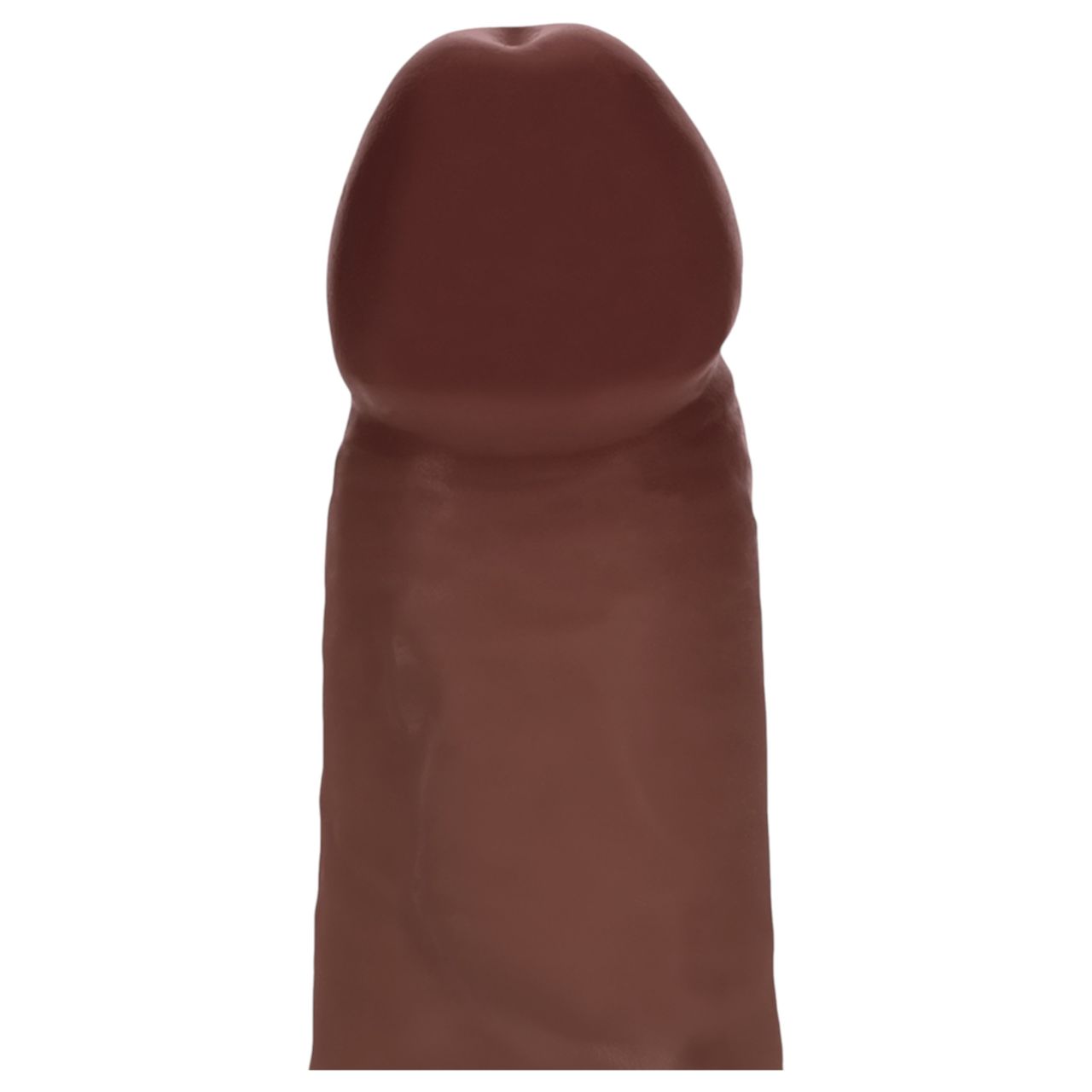 RealRock - dupla sűrűségű élethű dildó (barna) - 15,5 cm