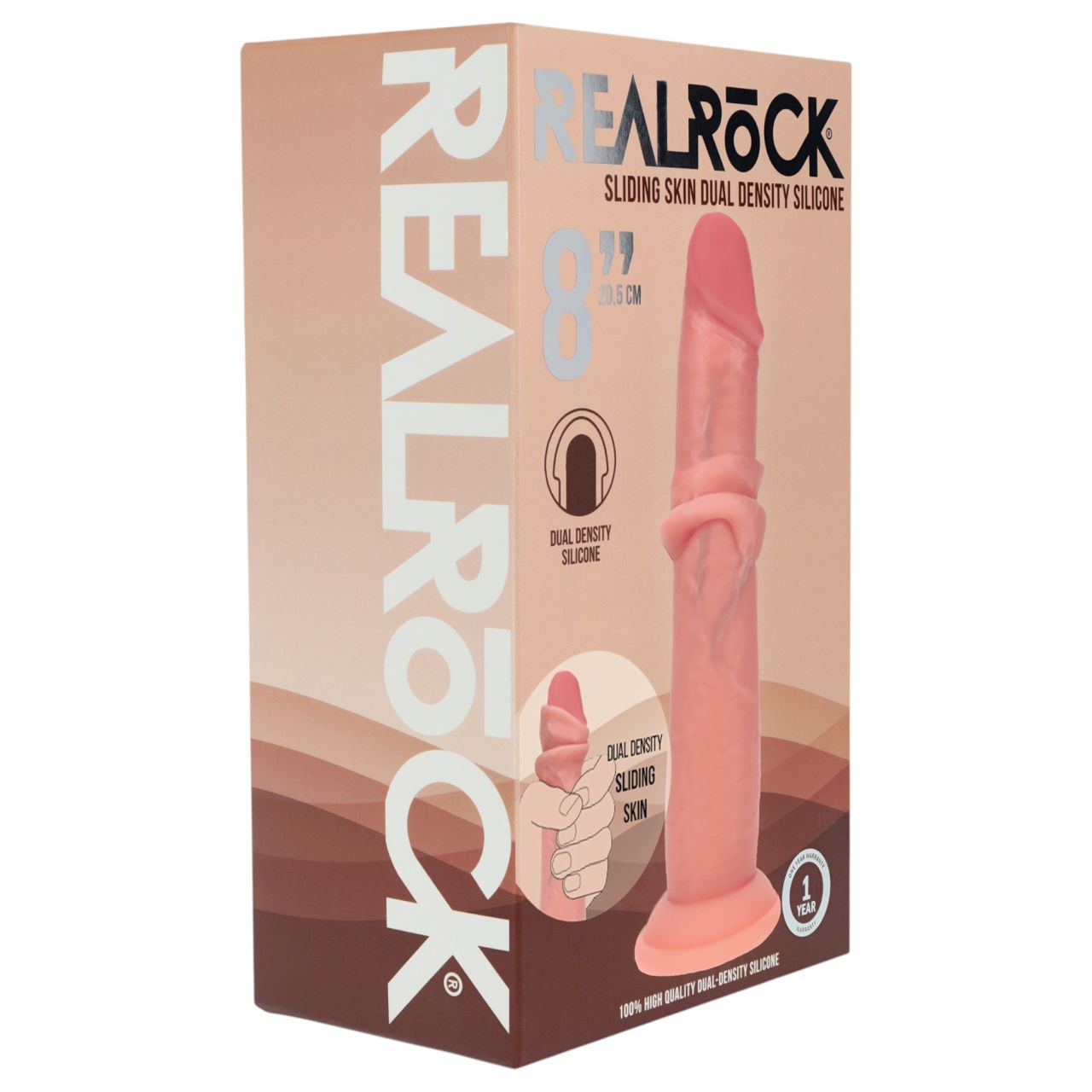 RealRock - dupla sűrűségű élethű dildó (testszínű) - 20,5 cm RealRock - dupla sűrűségű élethű dildó (testszínű) - 20,5 cm
