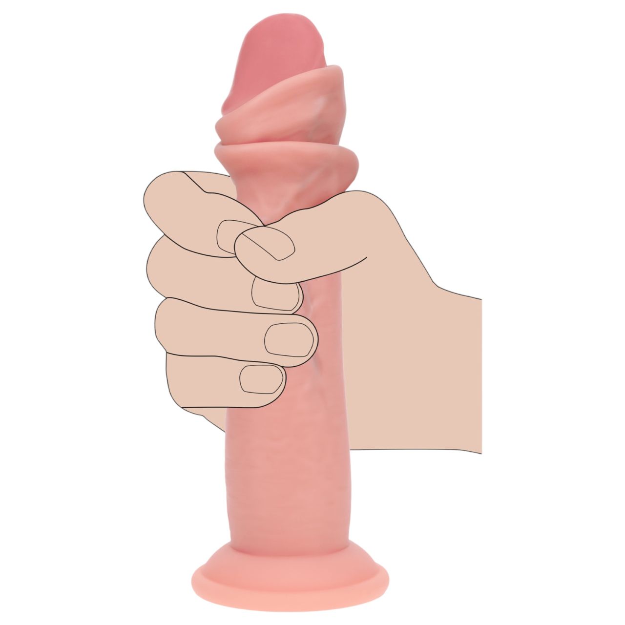 RealRock - dupla sűrűségű élethű dildó (testszínű) - 20,5 cm RealRock - dupla sűrűségű élethű dildó (testszínű) - 20,5 cm