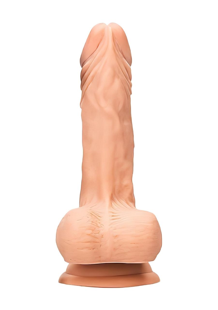 RealRock Dong 7 - élethű, herés dildó (17 cm, testszínű) RealRock Dong 7 - élethű, herés dildó (17 cm, testszínű)