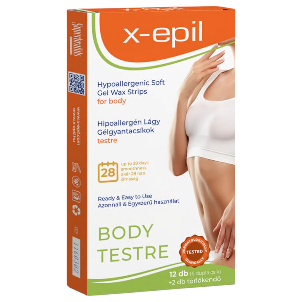 X-Epil - hipoallergén gélgyantacsíkok testre (12 db) X-Epil - hipoallergén gélgyantacsíkok testre (12 db)