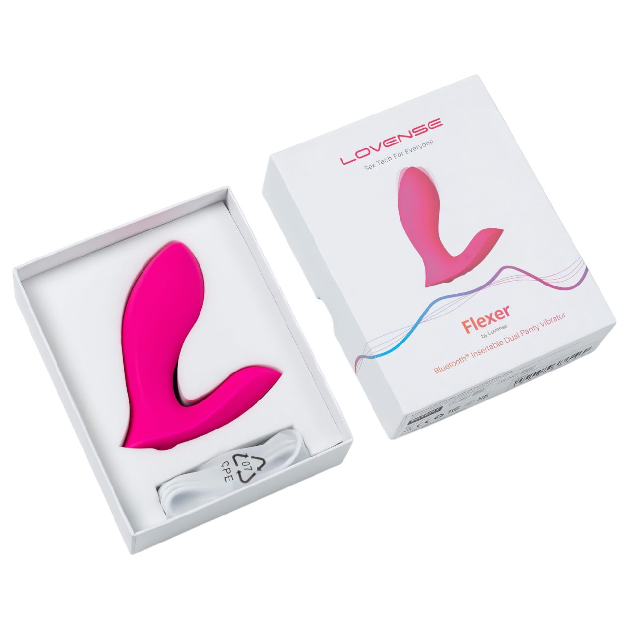 Lovense Flexer - hordható app-vezérelt 2in1 panty vibrátor (pink)