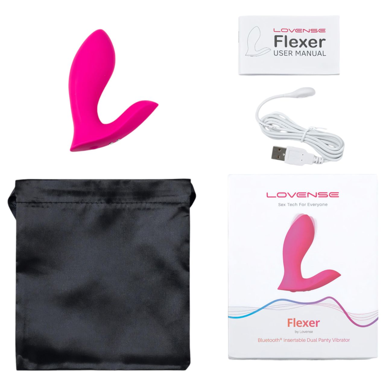 Lovense Flexer - hordható app-vezérelt 2in1 panty vibrátor (pink)