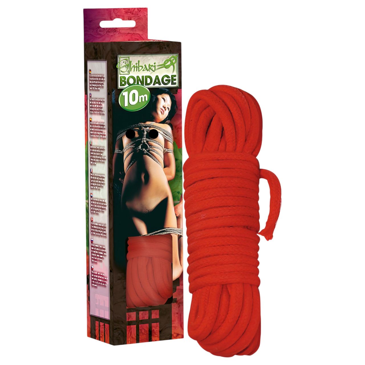 Shibari Rope - bondage kötél (10 m, piros)
