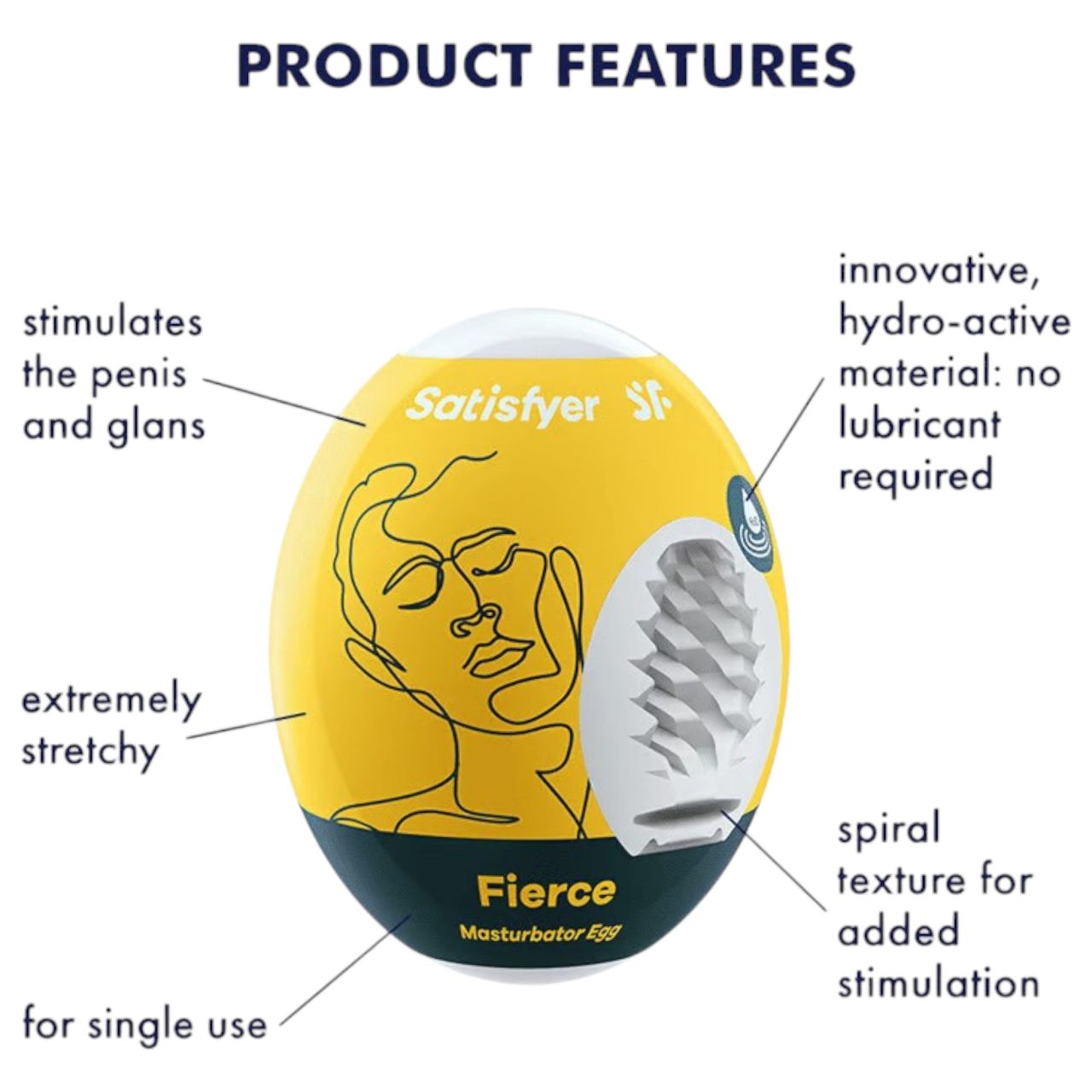 Satisfyer Egg Fierce - tojás maszturbátor (1 db) Satisfyer Egg Fierce - tojás maszturbátor (1 db)
