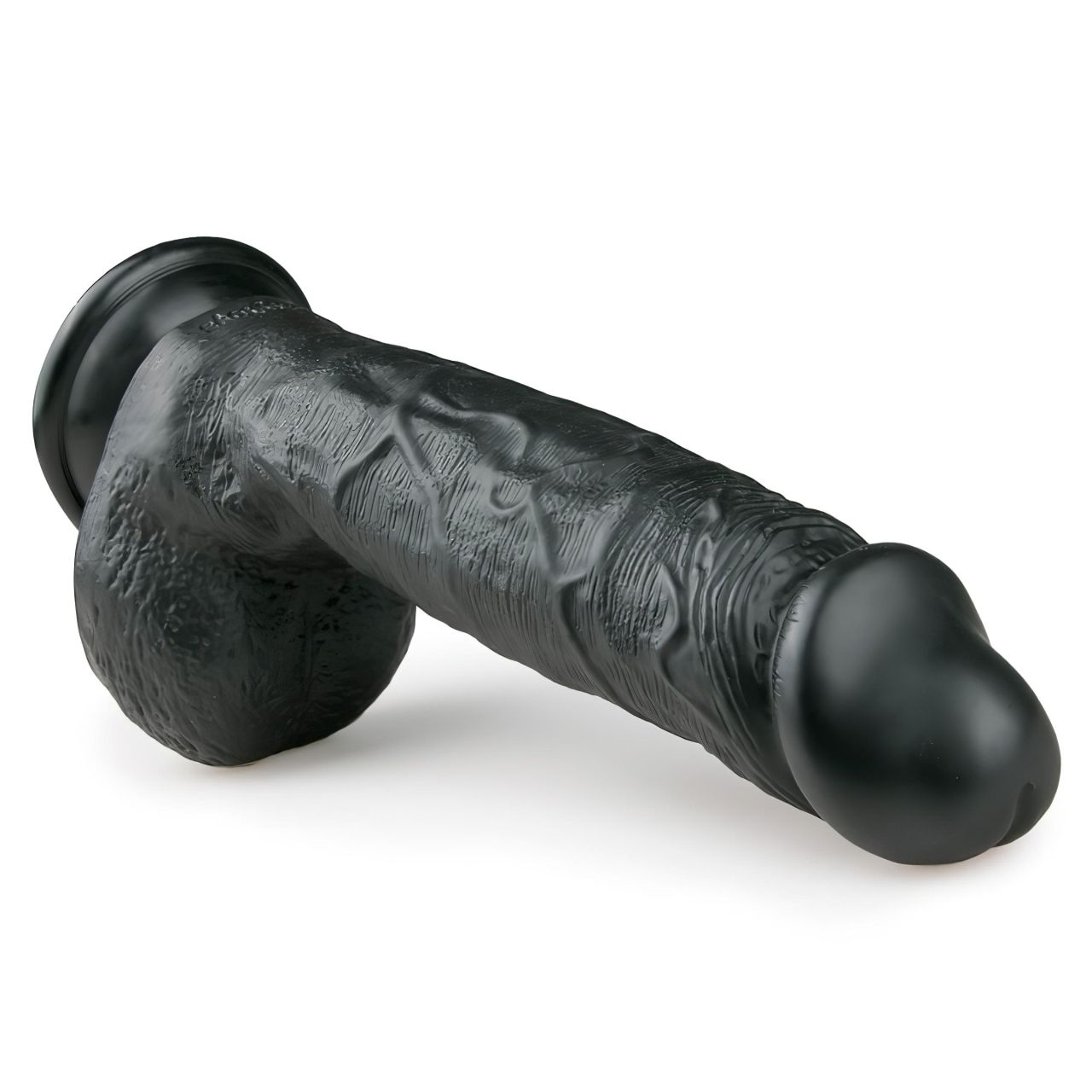 EasyToys - tapadókorongos, herés dildó (22,5 cm, fekete) EasyToys - tapadókorongos, herés dildó (22,5 cm, fekete)