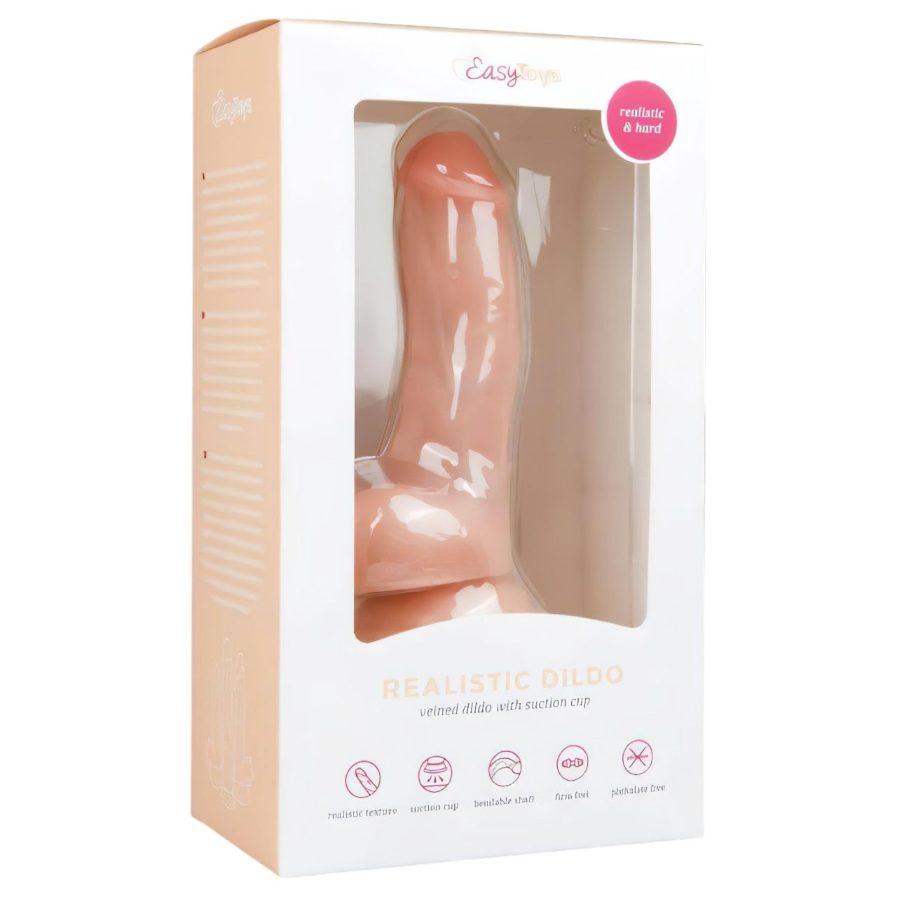 EasyToys - tapadókorongos, herés dildó (15 cm, testszínű) EasyToys - tapadókorongos, herés dildó (15 cm, testszínű)