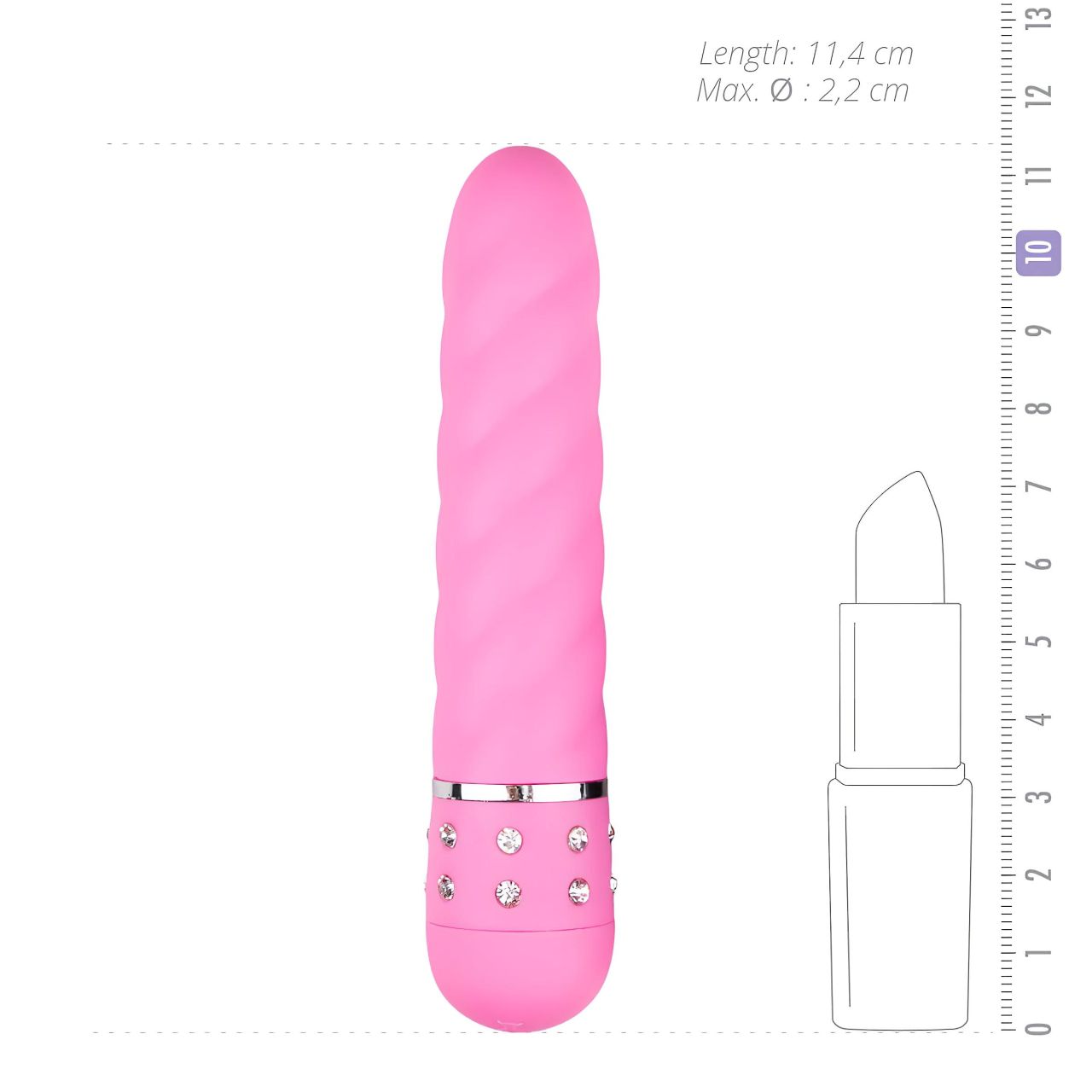 EasyToys Diamond - csavart rúd vibrátor (pink) EasyToys Diamond - csavart rúd vibrátor (pink)