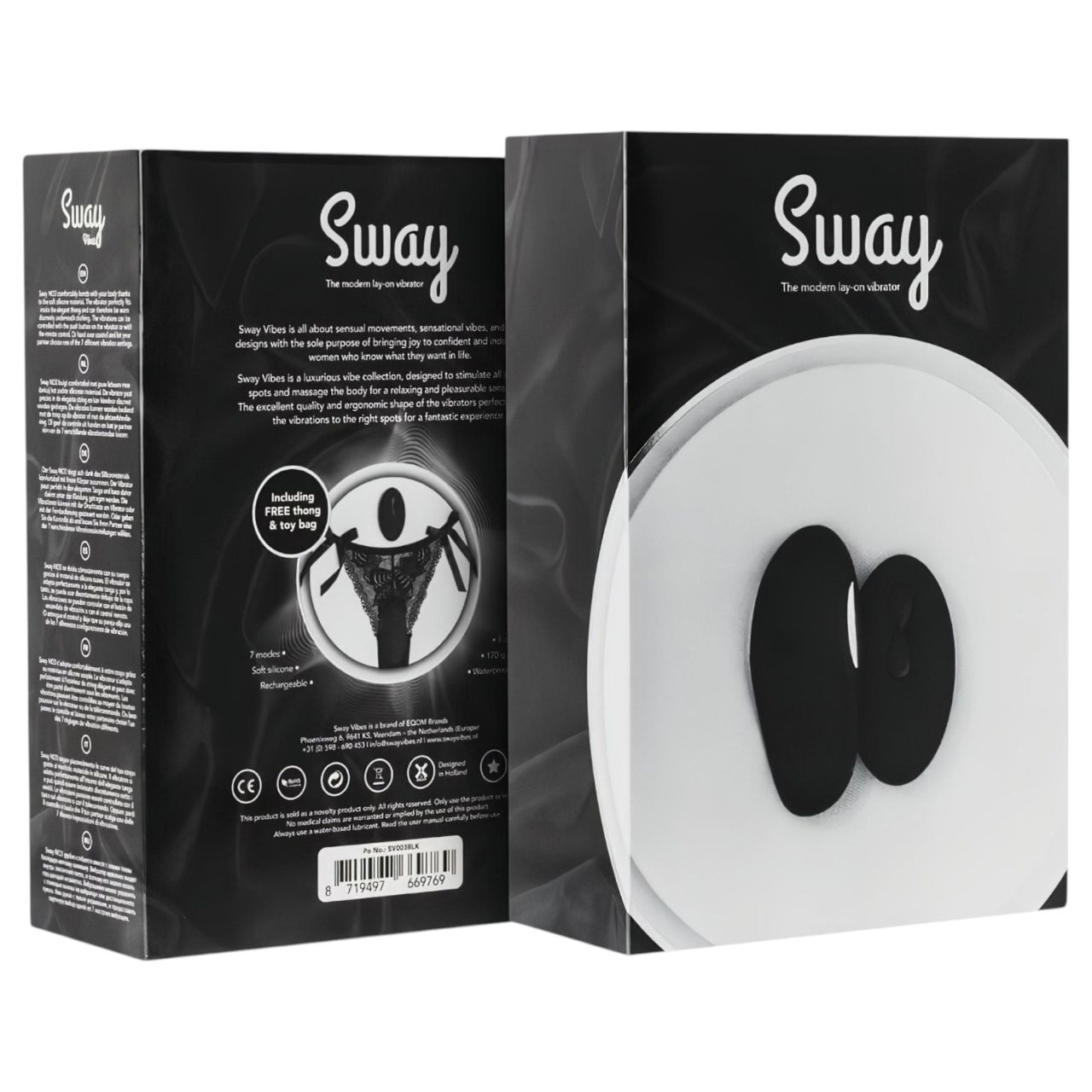 Sway No.3 - akkus, rádiós, vibrációs, fekete bugyi (S-L) Sway No.3 - akkus, rádiós, vibrációs, fekete bugyi (S-L)