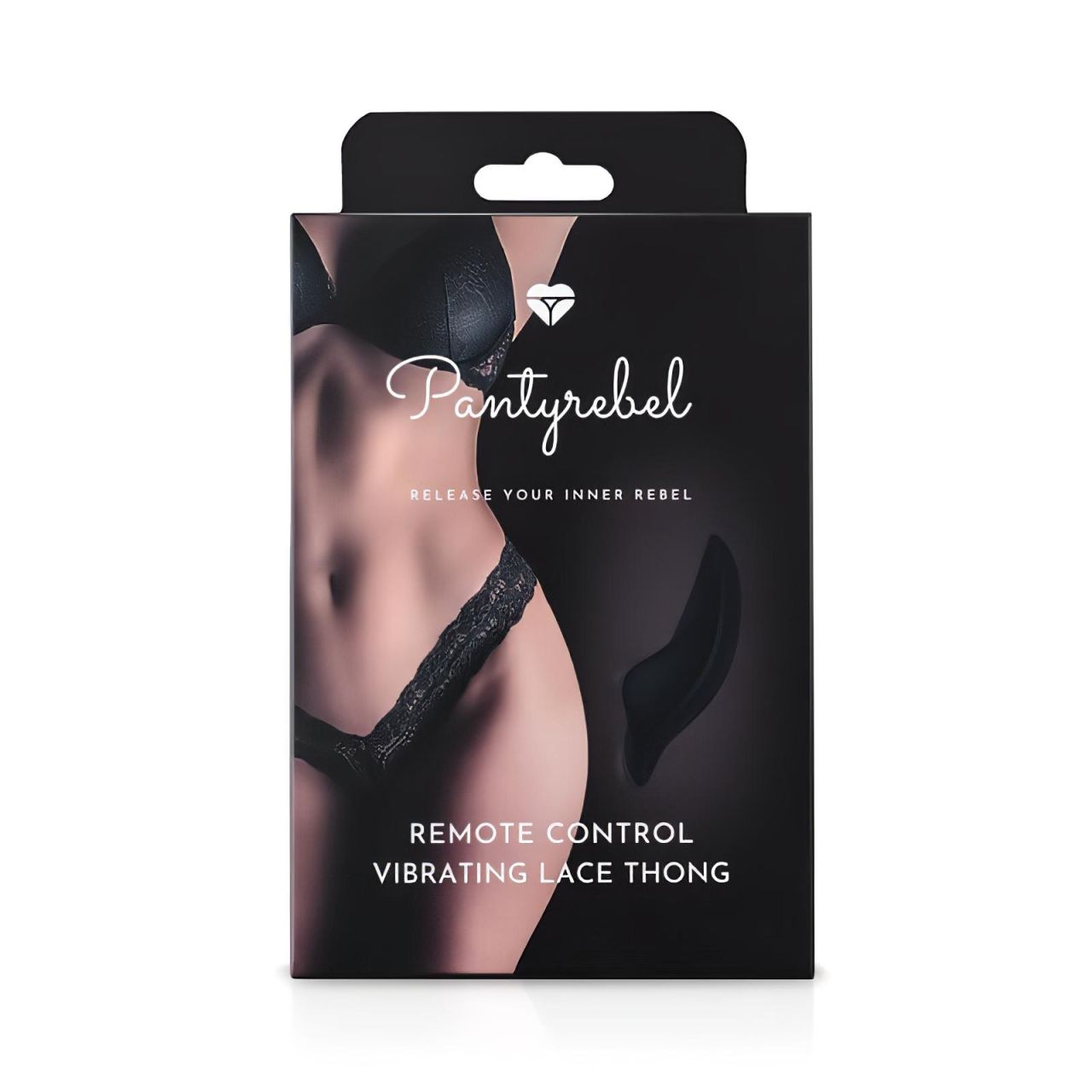 Pantyrebel - akkus, rádiós vibrációs fekete csipke tanga (S-L) Pantyrebel - akkus, rádiós vibrációs fekete csipke tanga (S-L)