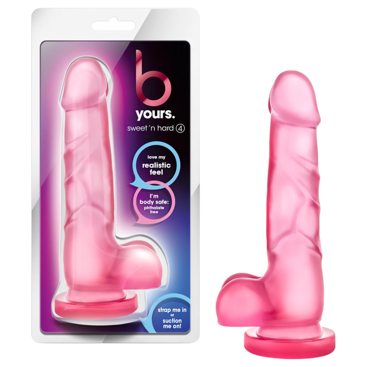 B Yours Sweet N Hard 4 - herés dildó - 18 cm (pink) B Yours Sweet N Hard 4 - herés dildó - 18 cm (pink)