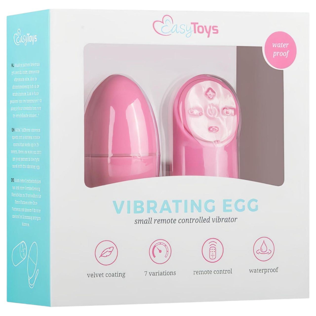 EasyToys - hordható 7 ritmusú rádiós vibrációs tojás (pink) EasyToys - hordható 7 ritmusú rádiós vibrációs tojás (pink)