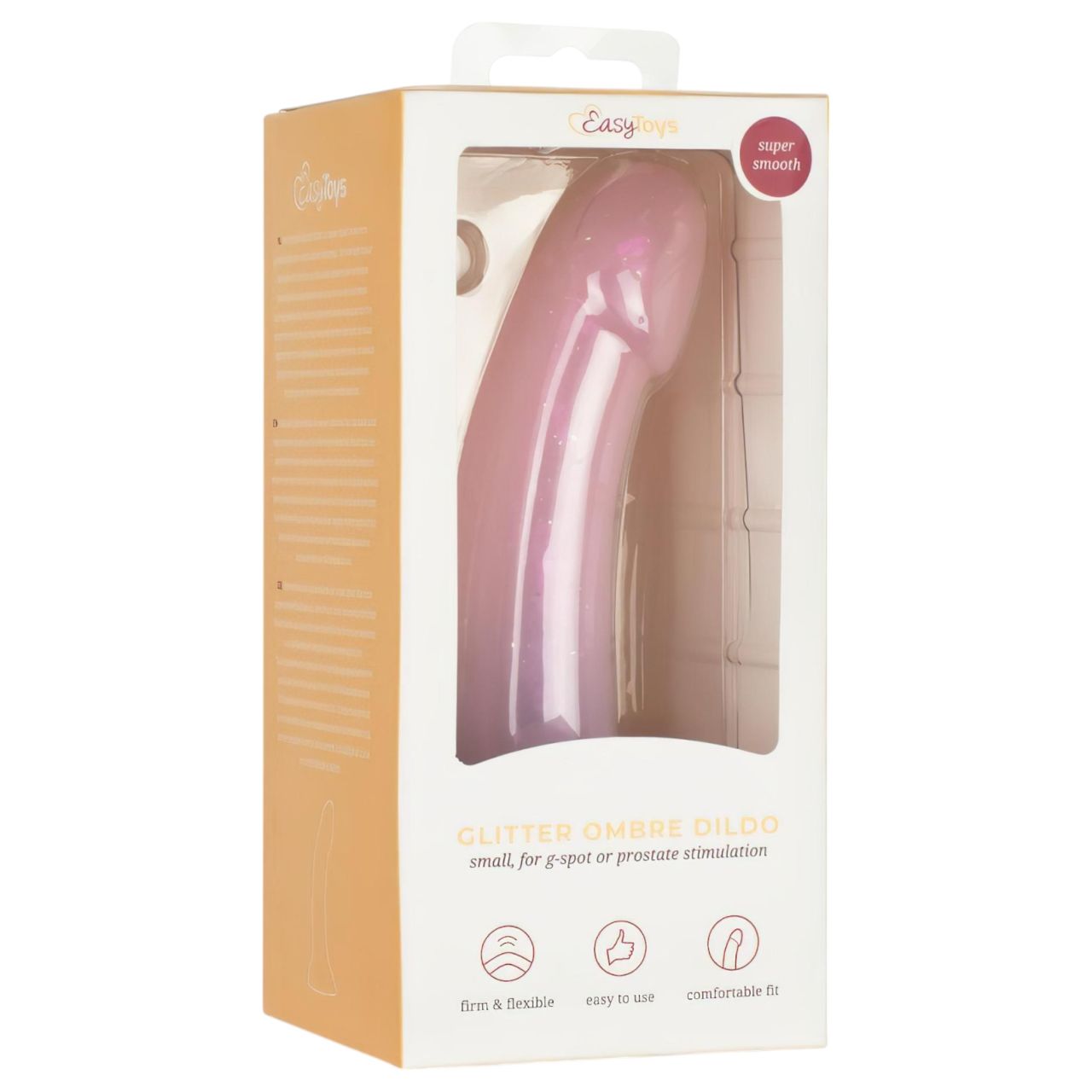 EasyToys Mermaid - csillámos dildó - 15 cm (pink) EasyToys Mermaid - csillámos dildó - 15 cm (pink)