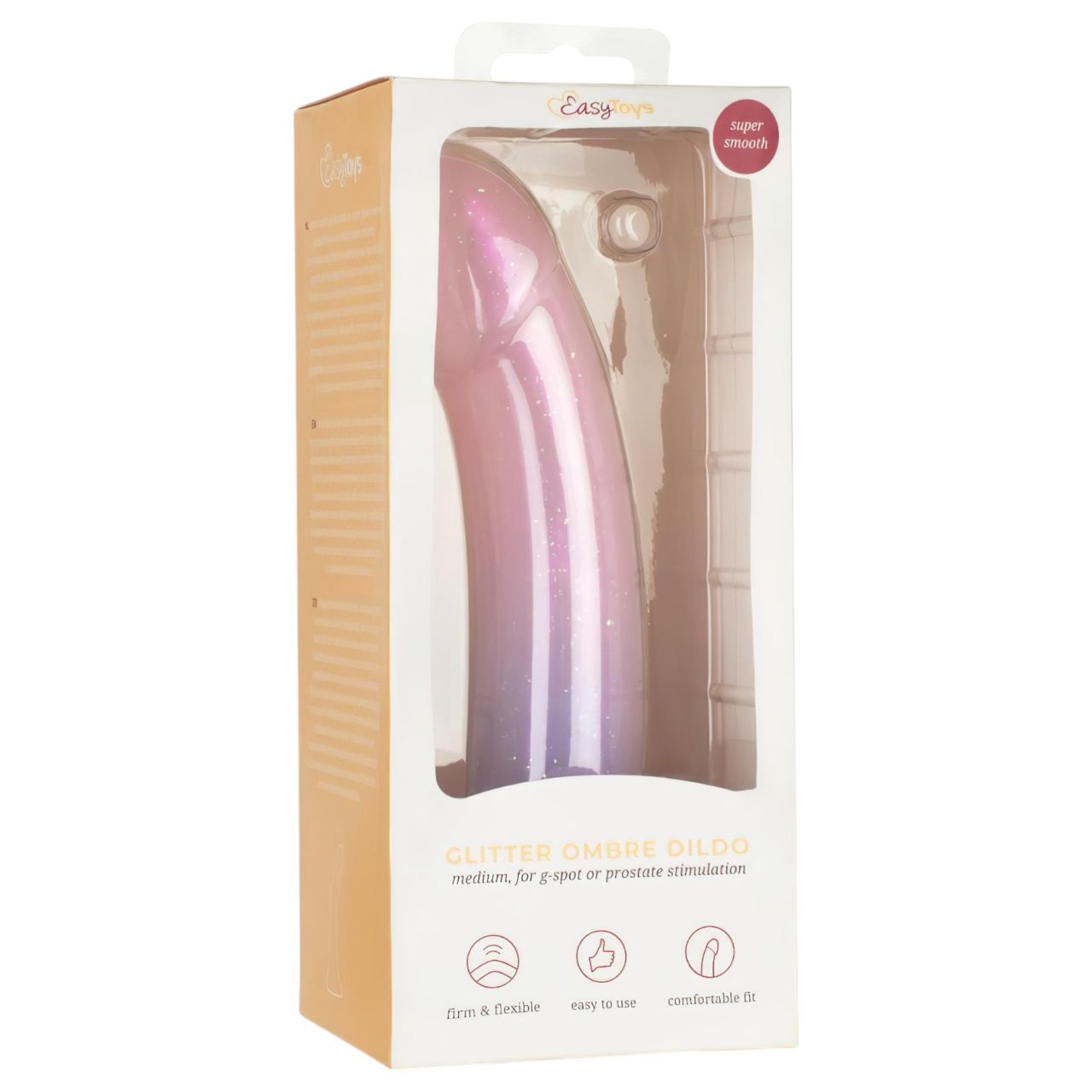 EasyToys Mermaid - csillámos dildó - 19 cm (pink) EasyToys Mermaid - csillámos dildó - 19 cm (pink)