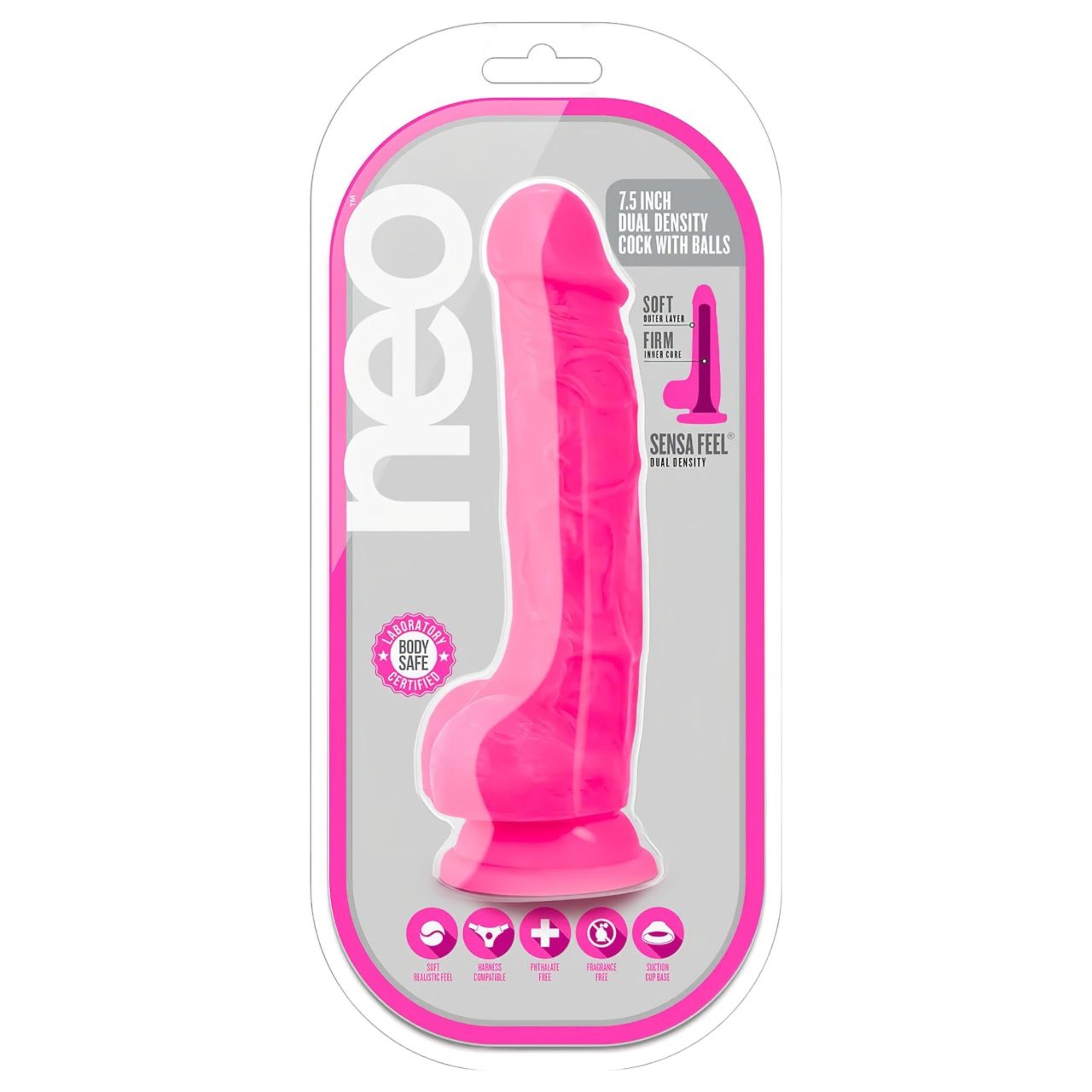 Blush Neo - tapadókorongos dildó - 19 cm (pink) Blush Neo - tapadókorongos dildó - 19 cm (pink)