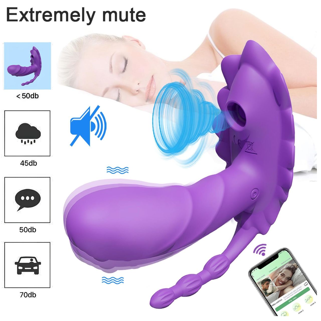 AlvUp - hordható App-vezérelt felhelyezhető vibrátor (lila) AlvUp - hordható App-vezérelt felhelyezhető vibrátor (lila)